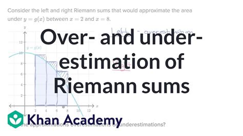 Over And Under Estimation Of Riemann Sums Ap Calculus Ab Khan Academy Youtube