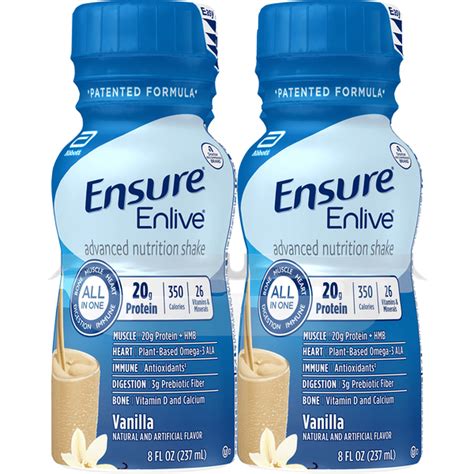 Ensure Enlive Advanced Nutrition Shake Vanilla Ready To Drink Bottles