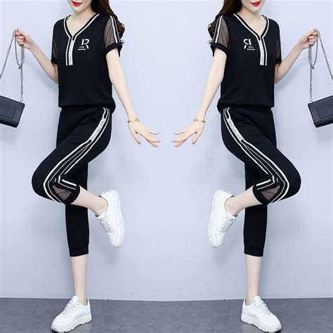 Casual Sports Suit Womens New Mothers Wear Large Size Womens