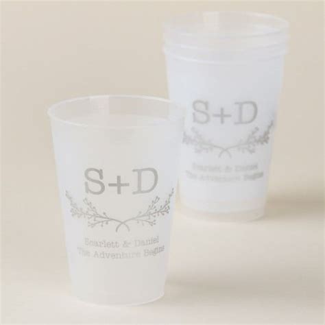 Personalized 5 Oz Frosted Plastic Cups Set Of 50 Frosted Plastic