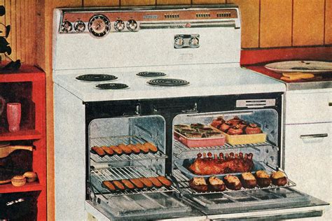 The Liberator Old Fashioned Ge Deluxe Speed Cooking Electric Ranges 1955 Click Americana