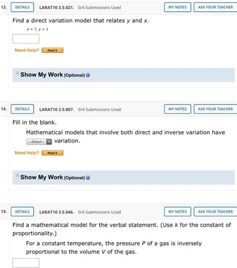 Solved Use The Given Values Of K And N To Complete The Table