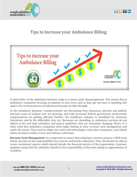 Ppt Tips To Increase Your Ambulance Billing Powerpoint Presentation Free Download Id10897369