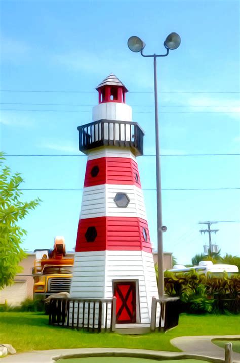 Colorful Lighthouse Painting by Jeelan Clark - Fine Art America