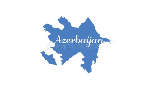 Azerbaijan Outline Map Country Shape State Symbol Stock Vector