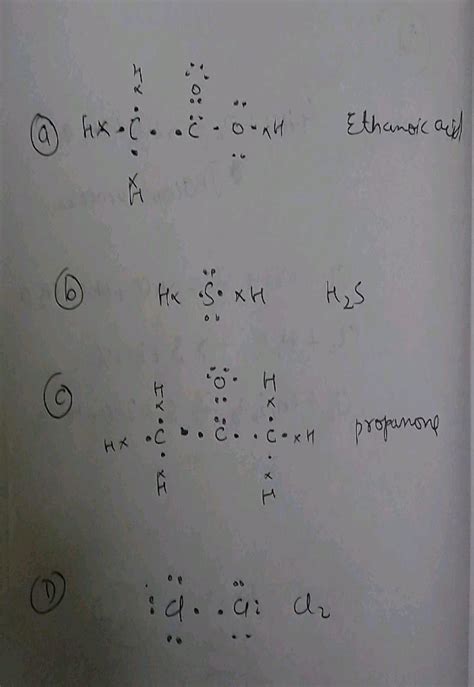 36 Draw The Electron Dot Structure For A Ethanoic Acid B Hydrogen