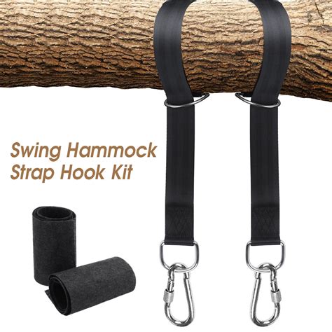 New 15m Swing Hammock Tree Hanging Kit Strap Hook Pad Strong Garden