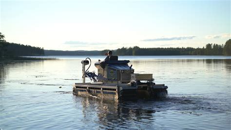 Lake Cleaning With Truxor Amphibious Machine YouTube