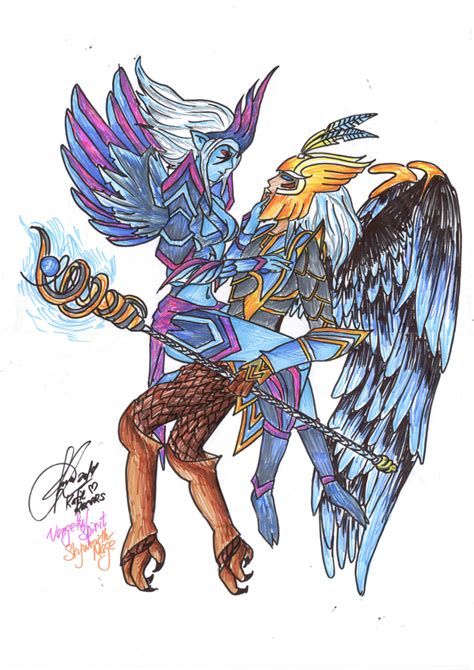 Dota Art Skywrath Mage Vengeful Spirit KatieRacers Dota