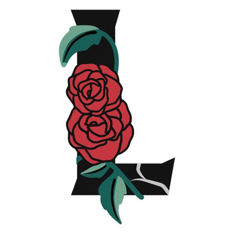 Letter L Alphabet Rose Png And Svg Design For T Shirts