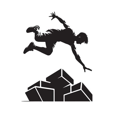 Parkour Silhouette Graphic Illustration Vector Art At Vecteezy