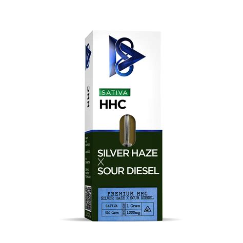 Hhc Silver Haze X Sour Diesel Vape Cartridge 1 Gram D8co Fast Shipping