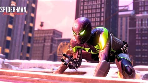 Spider Man Miles Morales Ps Stealth And Combat Gameplay Purple