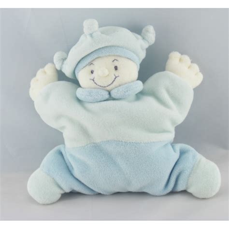 Doudou Semi Plat Lutin Clown Bleu JOLLYBABY