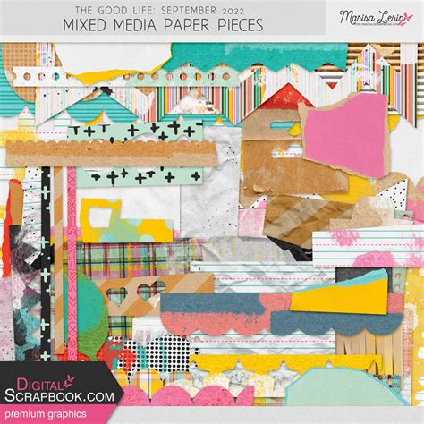 The Good Life September Mixed Media Paper Pieces Kit By Marisa