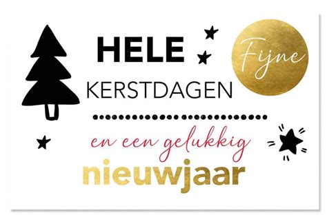 Hele Fijne Kerstdagen En Een Gelukkig Nieuwjaar Zuiver Postkaart