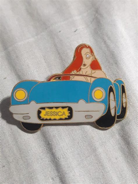 WFRR Jessica Rabbit Driving Blue Sports Car Enamel Pi Gem