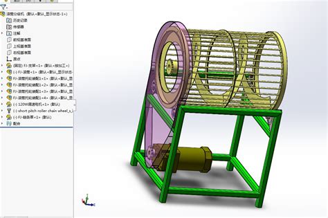 滚筒分级装置3d模型图纸 Solidworks设计 Keryi