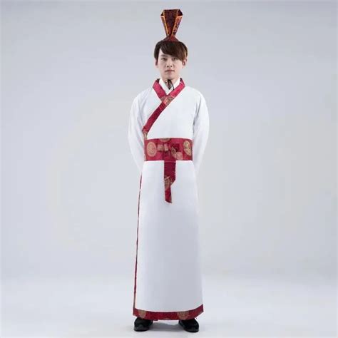 Ancient Chinese Hanfu Male Costume Jin And Han Dynasty Scholar