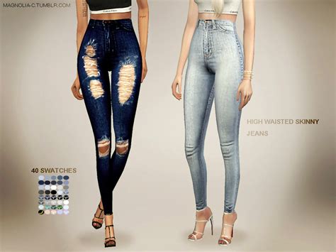 The Sims Resource High Waisted Skinny Jeans