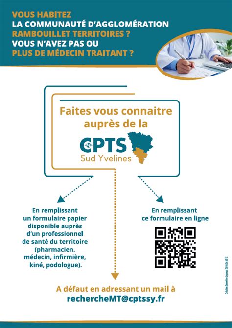 Recherche Médecin Traitant CPTS Sud Yvelines