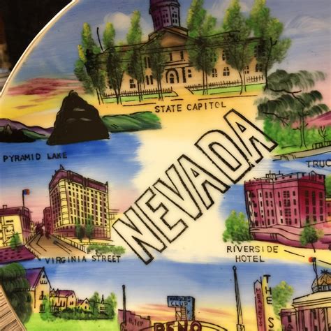 Nevada Souvenir Historic Vintage Tourist Ceramic Collector Etsy