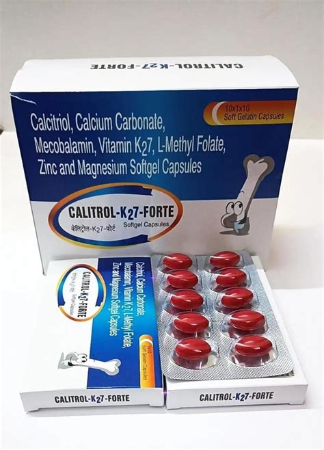 Calcitriolcalciumvitamin K2 7mecobalaminzincmagnesiuml Methyl Folate At Rs 2320box