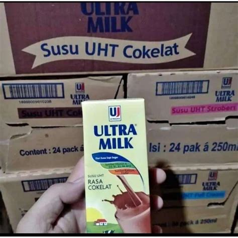 Jual Susu Uht Ultra Milk 250ml 1 Dus Isi 24pcs Shopee Indonesia