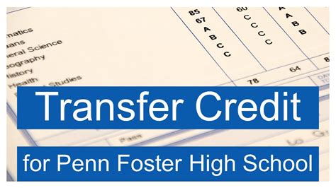 Getting Transfer Credit For Penn Foster High School YouTube