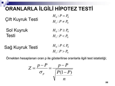 PPT HİPOTEZ TESTLERİ PowerPoint Presentation free download ID 1466814