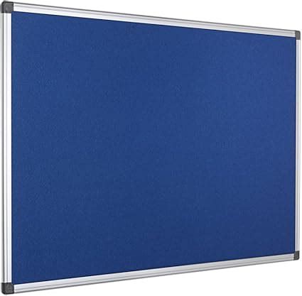 Bi Office Tableau D Affichage En Feutre Bleu Maya Cadre En Aluminium