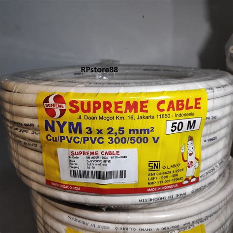 Jual Kabel Kawat Supreme Nym X Mm Kabel Listrik Putih Eceran Per