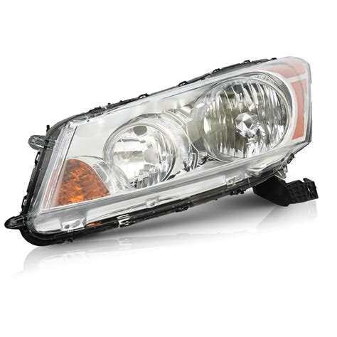 Headlights For 2008 2012 Honda Accord 4 Door Sedan Chrome Housing Amber Headlamp Ebay