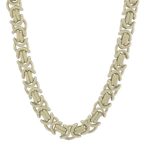 9ct Yellow Gold Byzantine Chain 18 6mm Britannia Jewellery