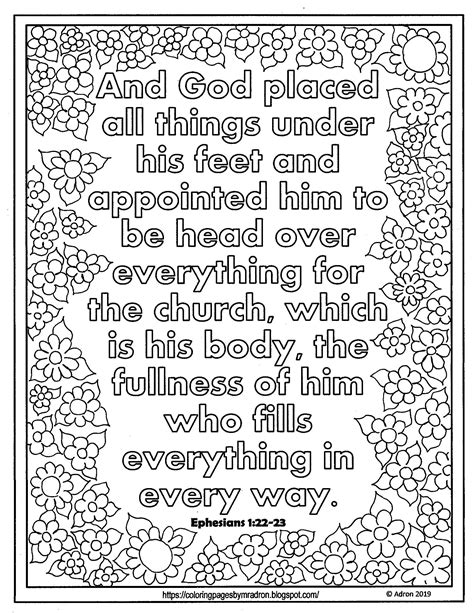 Ephesians 1 Coloring Page