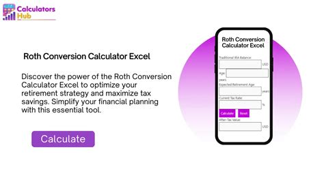 Roth Conversion Calculator Online CalculatorsHub