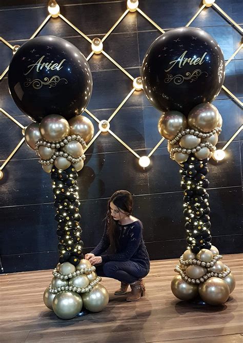 Tall Marble Balloon Centerpiece — Inflated Expressions Llc Artofit