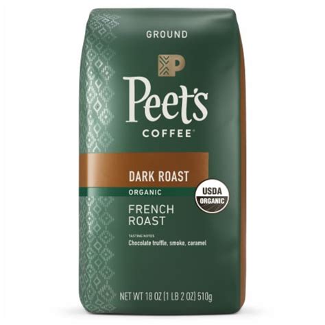 Peet's Coffee® Organic French Roast Dark Roast Ground Coffee, 18 oz ...