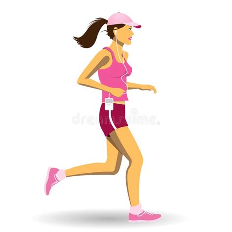 Woman Jogging Stock Vector Illustration Of Woman Workout