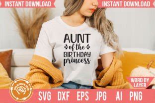 Aunt Of The Birthday Princess Svg Cut Graphic By SVG BUNDLE STORE