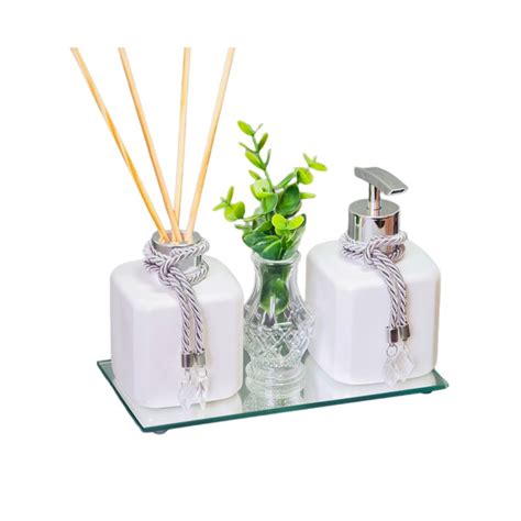 Kit Lavabo Banheiro Aromatizador De Ambiente E Sabonete L Quido