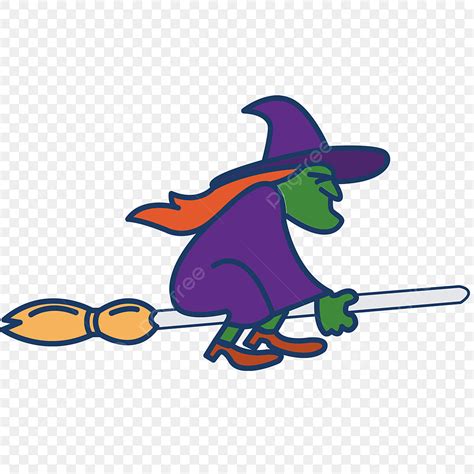 Halloween Witch Broom Clipart Vector Halloween Cartoon Witch Broom Meb