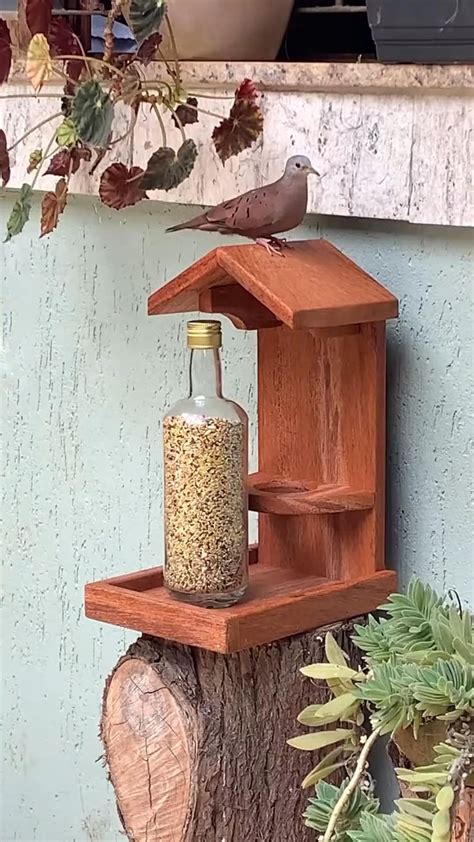 Bird Feeder Wood Working Video In 2024 Decorative Bird Houses