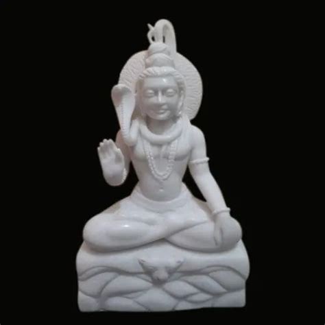 White Hindu Marble Lord Shiva Statue For Worship At Rs In Jaipur