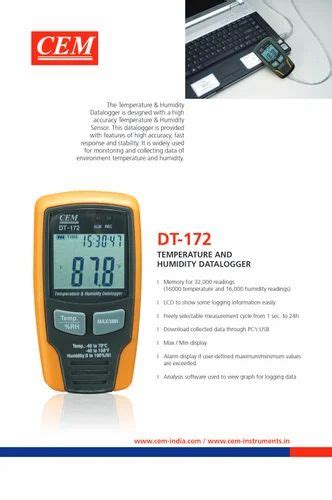 Cem Temperature And Humidity Data Logger With Display Model Name