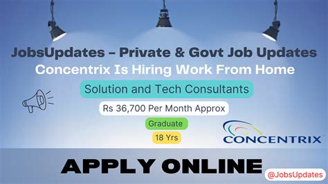 Jobs Updates Concentrix Is Hiring For Solution And Tech Consultant