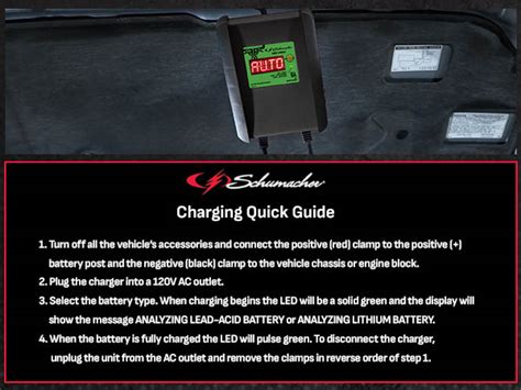 Schumacher Farm And Ranch Battery Charger Instructions