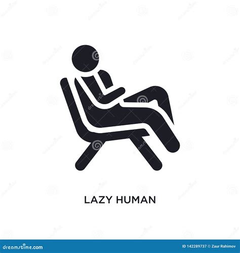 Lazy Human Isolated Icon Simple Element Illustration From Feelings