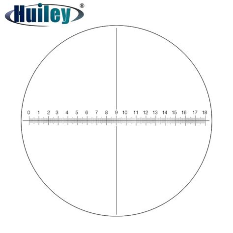 Div microscópio régua horizontal de linha vertical micrômetro de