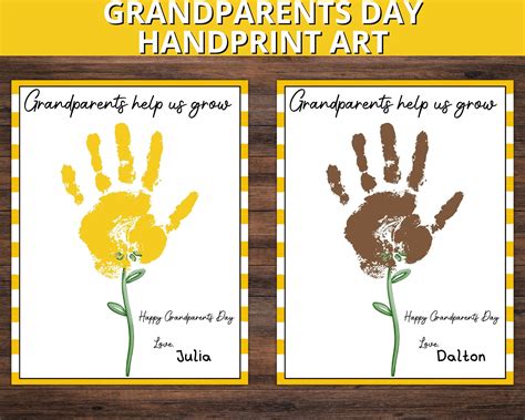 Grandparents day handprint art grandparents day keepsake daycare ...